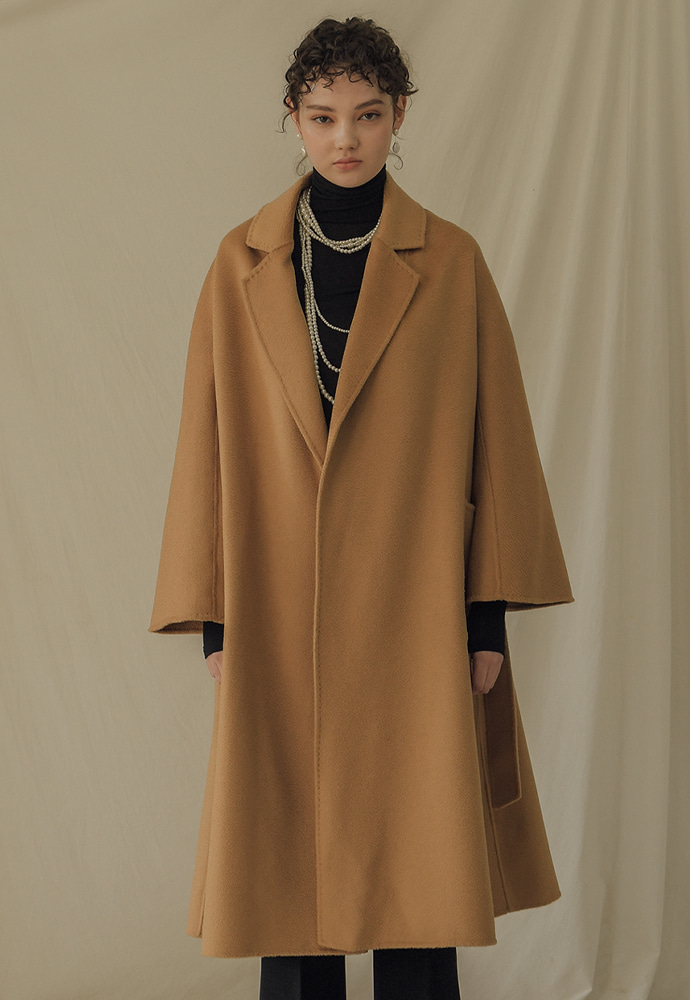 bell line premium cashmere wool handmade coat (camely)